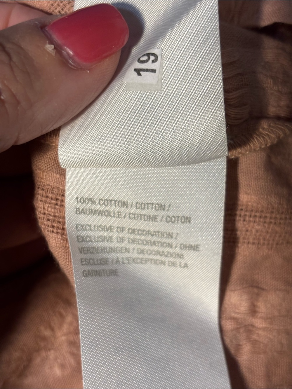 LOGO Lavish by Lori Goldstein boho style woven top with embroidery size large - Picture 9 of 9
